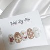 [Handmade Nail Tips] Angora Bear Nails - Short Ballerina /