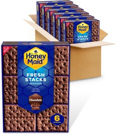 HONEY MAID Fresh Stacks Chocolate Graham Crackers, Bulk Travel Snacks, 6 Boxes (36 Multi Snack Packs)