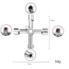 4-Way Multi-Functional Utilities Key, 2 Pcs Plumbing Wrench, Opening Tool