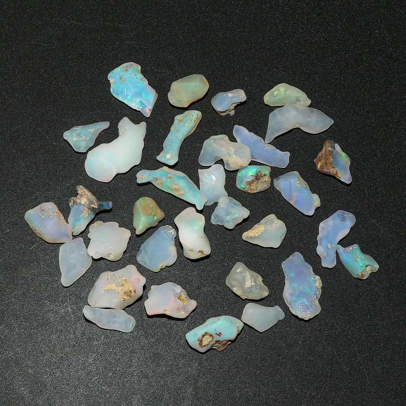 CRYSTALIS 50cts Natural Ethiopian-Opal, Matte Finish, Birthstone, Loose Gemstone Wholesale