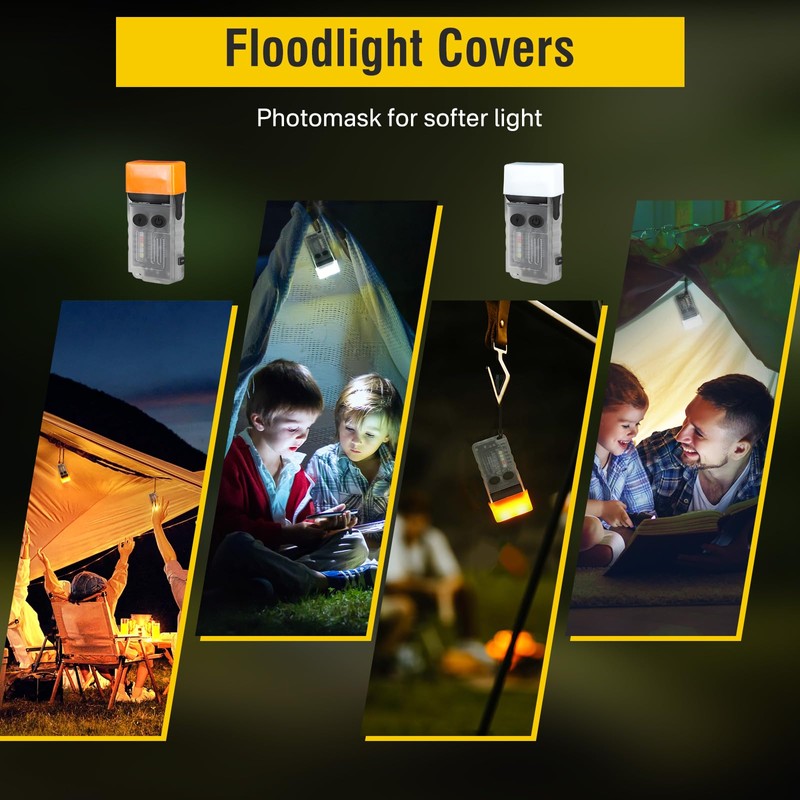 BORUIT V20 Small Powerful Flashlight 1000LM with Red Blue Warm