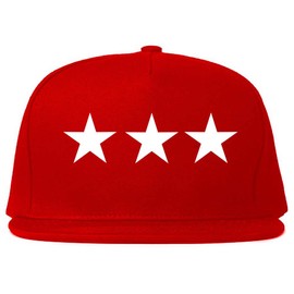 Kings Of NY Three Stars USA America Hood Style Trap Snapback Red
