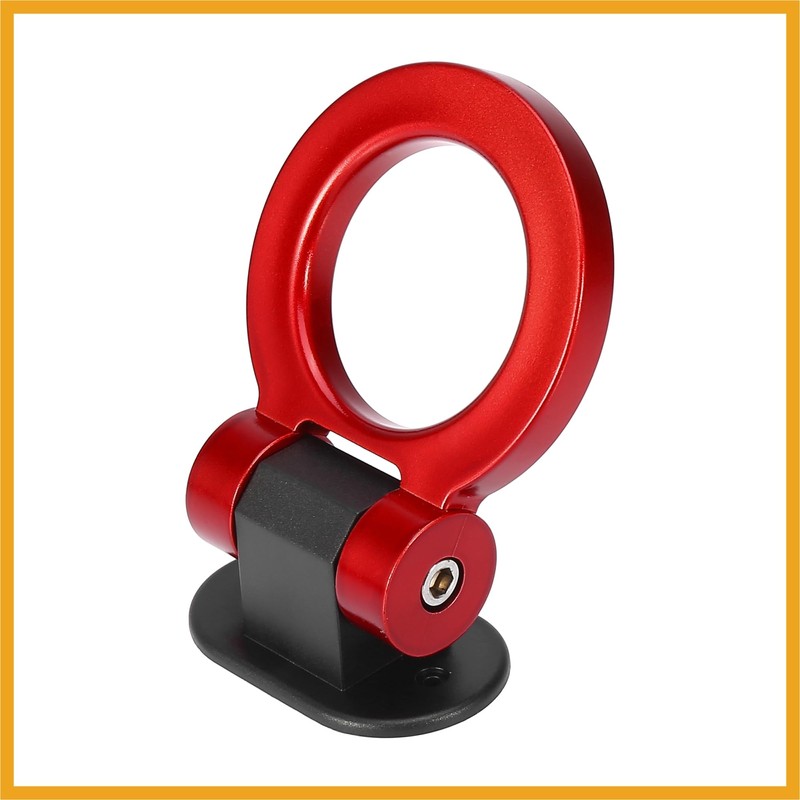 Partuto Universal Red Ring Shaped Car Tow Hook Decor Bumper