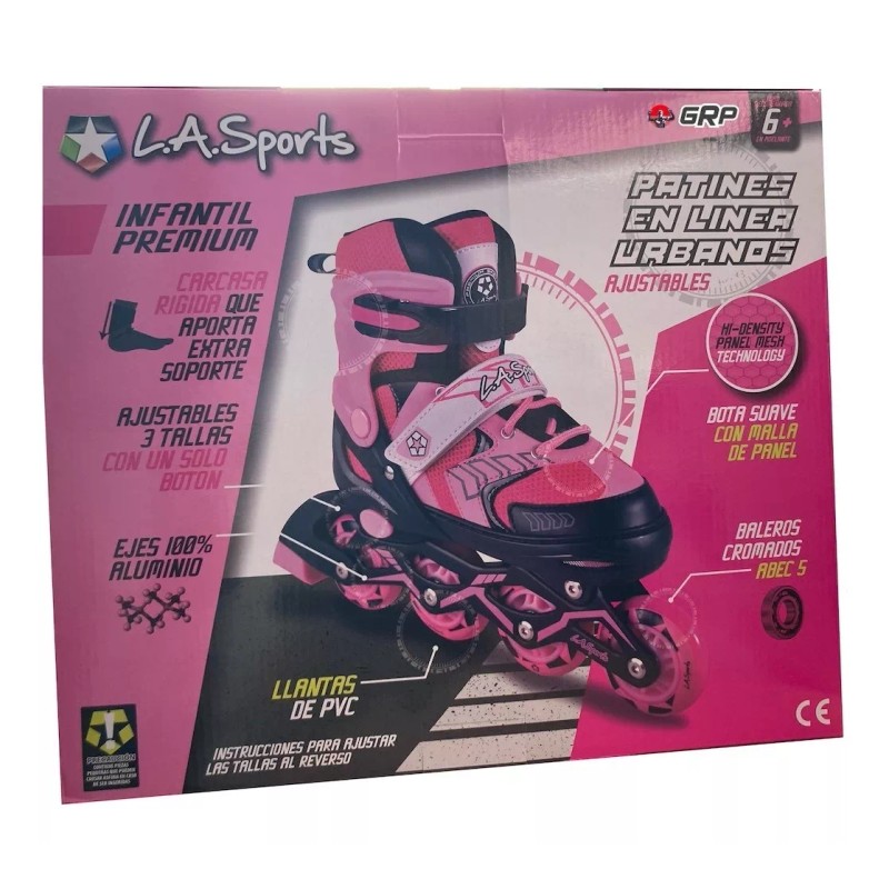 Blazer Patines En Linea Rosa Niña Mujer Ajustable 21.5-23.5 Cm