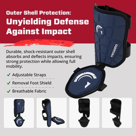 Guardian Baseball Batting Protective Baseball Softball Leg Guard | Adult & Youth | Right-Handed & Left-Handed Hitters | Adjustable | Lightweight Flexible