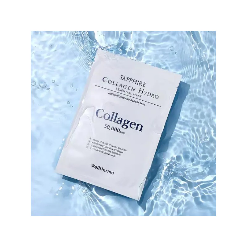 Wellderm [웰더마] 콜라겐 하이드로 에센셜 고보습 마스크팩 10입 3박스 [Wellderma]