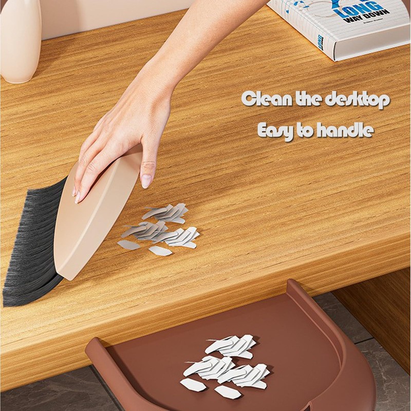 Mini Handheld Brush and Dustpan Set with Comfortable Grip for