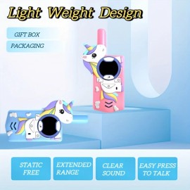 Unbranded Wireless Durable Loud-Speaker 3-Channel Educational 2PCS Kids' Walkie Talkie Toy