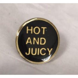 HOT and JUICY Vintage Enamel Hat Lapel Pin Tie Tack 1980's New Old Stock