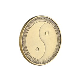 Chinese Coin Dragon Phoenix Yin Yang Commemorative Collectible for Cryptocurrency Enthusiasts Gift Art Crafts Decoration for Souvenir Gift Collectors