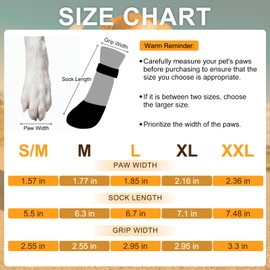 BEAUTYZOO Waterproof Dog Socks to Prevent Licking Paws, Christmas Dog Socks for Hardwood Floors Anti Slip, Puppy Boots with Grippers for Small Medium Large Senior Dogs, Red Black Plaid, XL