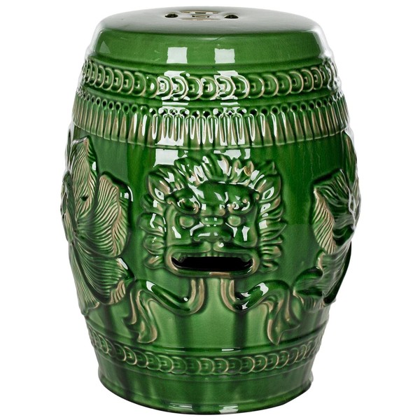 Safavieh Chinese Dragon Ceramic Decorative Garden Stool, Green