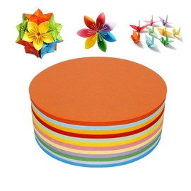 Set of 500 Presentation Cards, Round Set - 15 cm Presentation Cards, Metaplane Cards, 12 Colours, Index Cards, Teacher Supplies, Colourful for Office, School, Presentation and Presentation, Lecture