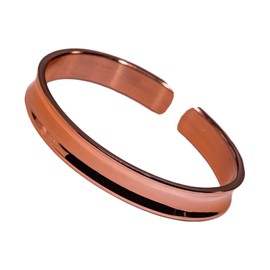 Sanyu Trade Pure Copper Bangle, 100% Pure Copper, Bracelet, Purple Copper, Antibacterial, Unisex, Tendonitis, Prevention of Electromagnetic Radiation Hypersensitivity, Copper