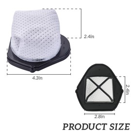kingsea 4 Pack Washable Dust Cup Filter Compatible with Shark Vac SV780 SV75Z SV728N SV726N Cordless Handheld Vacuum,Replacement Part No.XF769, XSB726N