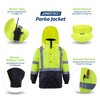 JORESTECH Safety High Visibility Reflective Parka Waterproof ANSI Compliant Yellow/Black