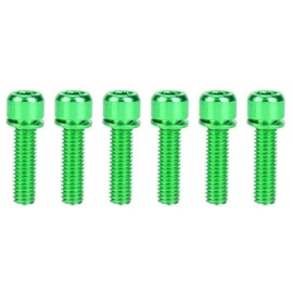 Water Bottle Cage Bolts Holder Screws, 6Pcs M5x25mm Water Bottle Cages Screw Bolt Alloy Bottle Bracket Storage Rack Bolts Accessory(Green)