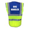 Dog Handler Printed Yellow and Blue Hi Vis Vest/Waistcoat, Security