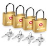 GIVERARE 4 Pack TSA Approved Travel Luggage Locks with Keys,