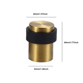 TopHomer Stainless Steel Door Stoppers Door Catch Anti-Collision Rubber for Living Room Bedroom Bathroom Door Balcony(Brushed Gold)