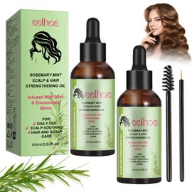 Osemary Oil for Hair,Rosmarin-Minze Kopfhaut und Haarstärkungsöl,Intensive Bio Haarpflege,Kopfhautpflege & Haarstärkung,Bio Rosmarin Mint Oil,für Trockenes Geschädigtes Haar