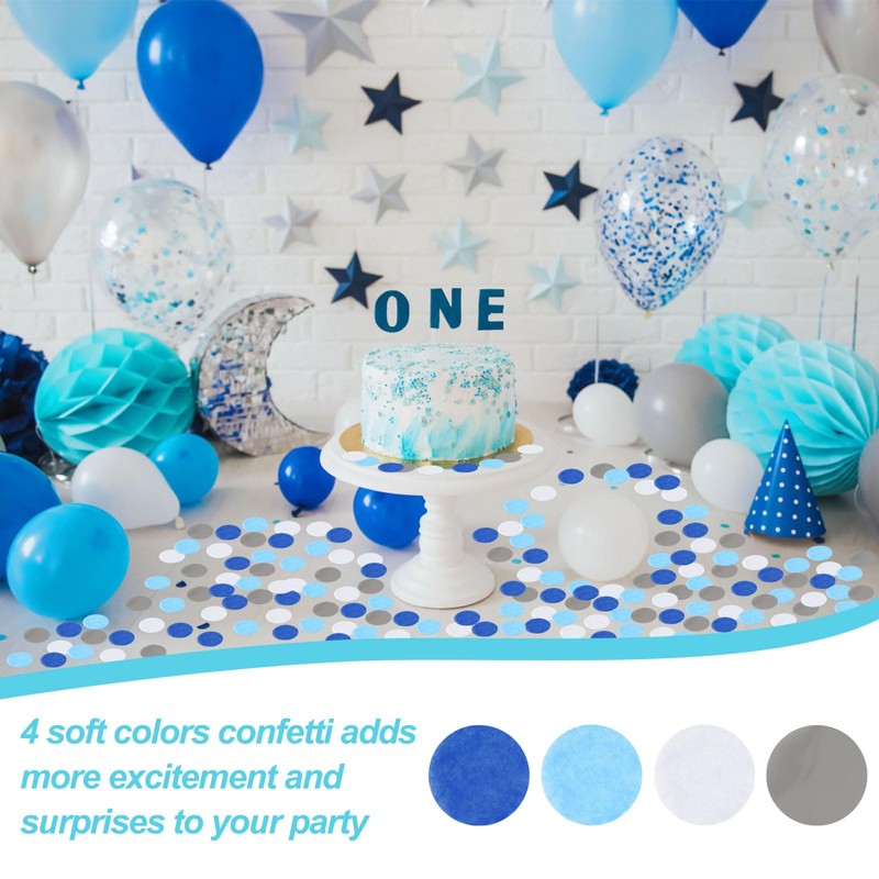 Confetti 6000 Pieces, Confetti Round Confetti Birthday Wedding (Blue)