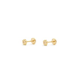 Monde Petit T1811P -18 K Yellow Gold Baby Earrings