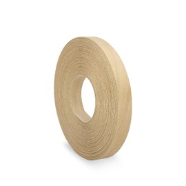 Birch Wood Veneer Edge Banding 3/4 inch x 100 ft Pre Glued Adhesive Edging Trim Tape Iron On Flexible Strip Roll Laminate Cabinate Countertop Furniture Shelf MDF Board Paintable Molding Easy Trimmer