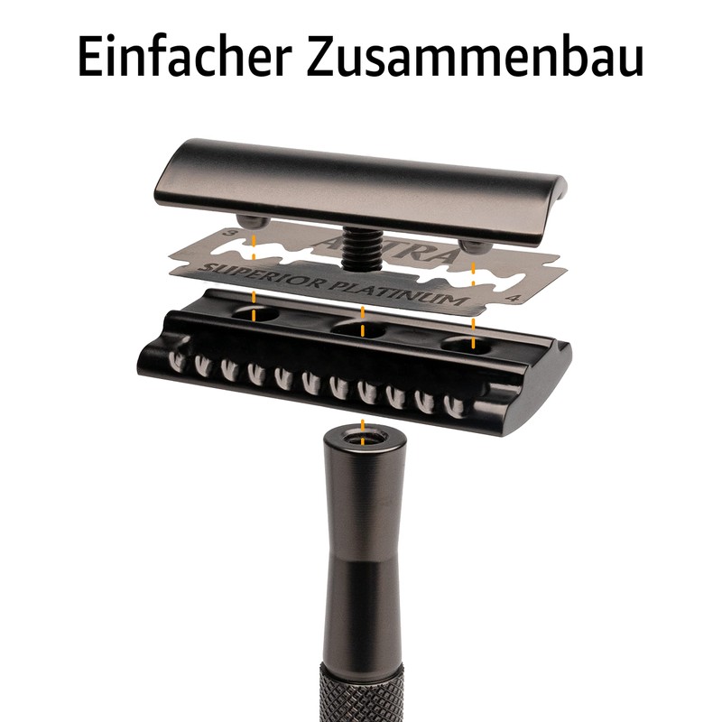 ANYMALE® Safety Razor Black Edition - Includes 5 ASTRA Blades
