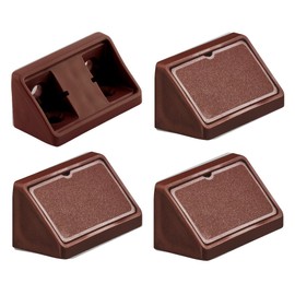 cyclingcolors 4x Corner Connectors Body Connector Furniture Connector Double 44 mm Plastic Angle Furniture, Brown