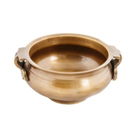 NKlaus 9 cm Brass Incense Bowl Incense Burner Massing Operated Charcoal Herb Bowl 15756