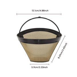 votuyet 2Pcs Reusable Coffee Filters,cone coffee filters for filtering out coffee grounds effectively