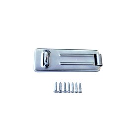 QCAA Security Concealed Hasp & Staple, Steel, 3-1/2", Zinc Plated, 1 Pack, Made in Taiwan