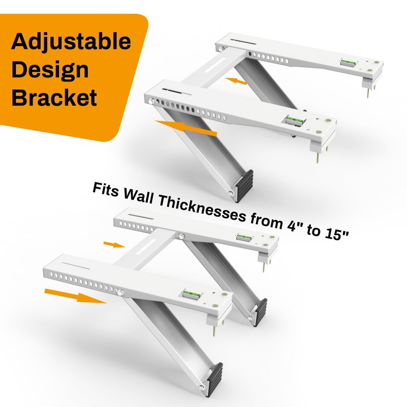 Powrocket Window Air Conditioner Support Bracket with 2 Arms,Window AC