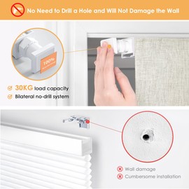 LazBlinds No Tools No Drill Cordless Roman Shades for Windows, Blackout Thermal Insulated UV Blocking Window Blinds, Room Darkening Fabric Blinds for Indoor Windows, 32'' W x 64'' H, Beige