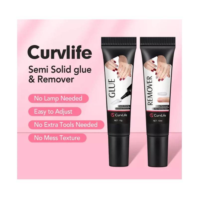 Newly Upgraded Quick Drying 10g Semi Solid Nail Glue with