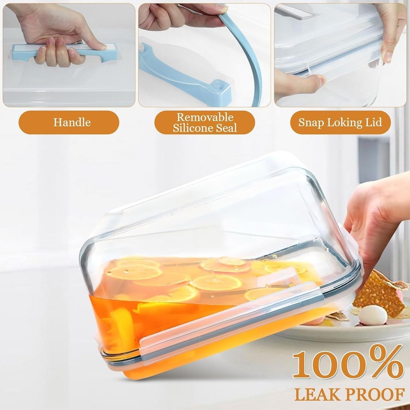 Komphy Large Glass Food Storage Containers with Lids, 200 Oz/26