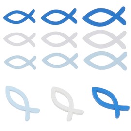 HFMYGS 100 Wooden Fish Confetti Table Decoration, Fish Decoration, Decorative Fish Decoration for Christening, Wooden Fish Confetti Decoration for Boys, Christenings, Communion and Confirmation Boys,