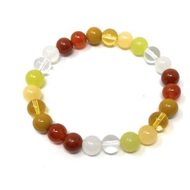 Positive Energy Power Bead Bracelet - Gift Box and information Tag - Crystal Bead Bracelet - Vitality Bracelet - Joy Crystals