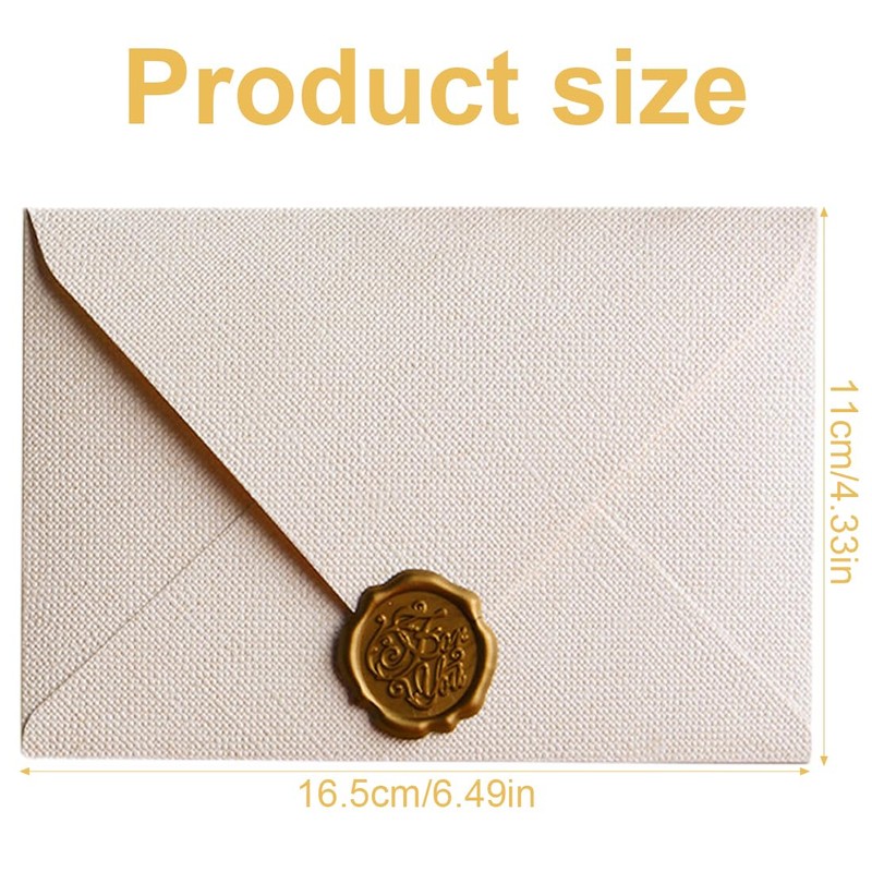 Pack of 6 envelopes made of linen paper in 6