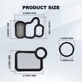 Solenoid Gasket Valve Cover Set, olenoid Valve Replacement Parts. Compatible with Honda Civic Accord CR-V Element Fit, Acura RSX TSX, 15845-RAA-A01 15815-RAA-A02 91319-PAA-A01