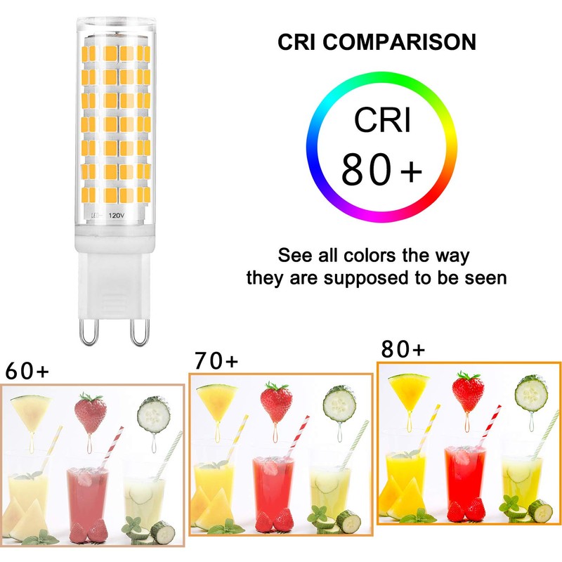 YUIIP G9 LED Bulb Dimmable 6W Warm White 3000K, T4