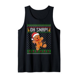 Oh Snap Gingerbread Kid Men Women Ugly Christmas Costume Tank Top