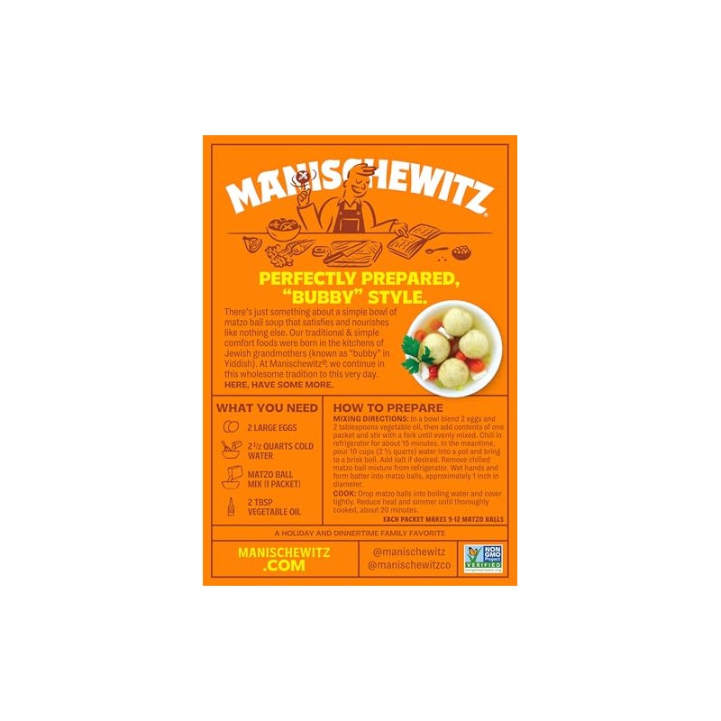 Manischewitz Matzo Ball Mix, cajas de 5 onzas, (paquete de