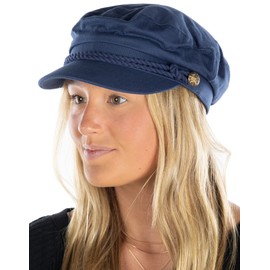 Funky Junque Cotton Greek Fisherman Hat - Navy