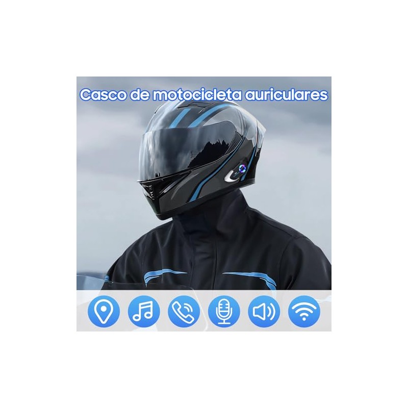 Intercomunicador para Casco de Moto con MicróFono, Auricular Bluetooth 5.4,