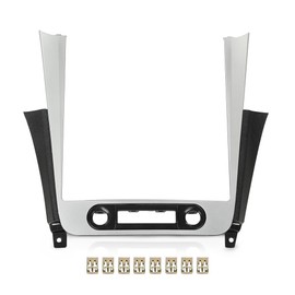 ANDPLAY Dash Radio Bezel Trim Vent Compatible with Chevy Malibu 2008 2009 2010 2011 2012 Silver Black