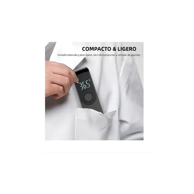 Termómetro Digital Infrarrojo Temperatura Led Frente Negro