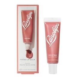 Bálsamo labial tintado Lanolips - Bálsamo hidratante con color y tinte con lanolina y vitamina E para labios opaco, seco, agrietado, Perfecto Nude (12