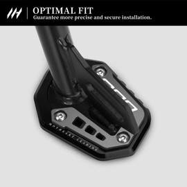 MotHeart Aluminium Side Stand Base for F900R 2020-2025 F900XR 2020-2025 Motorcycle Stability Pad Side Stand Foot Plate Kick Stand Reinforcement Accessories (Grey)